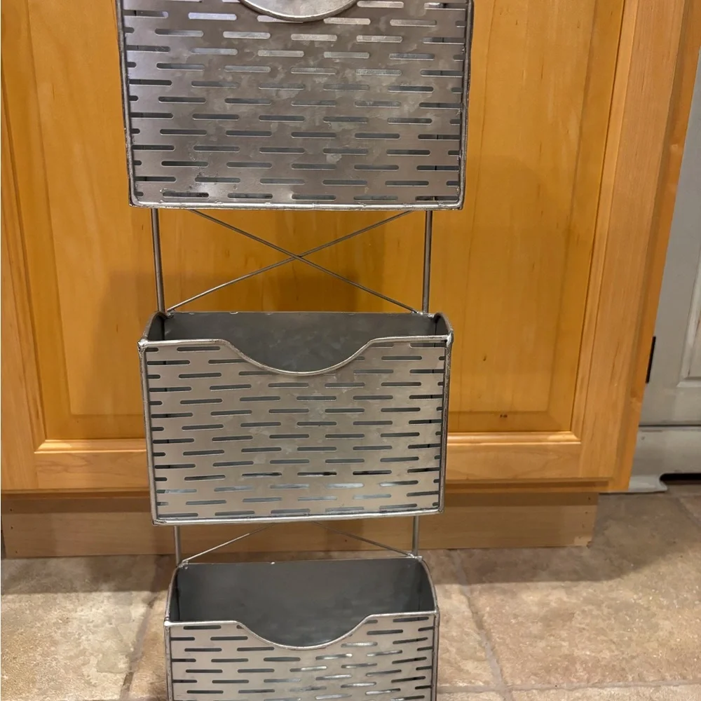 Silver Metal Wall Organizer
